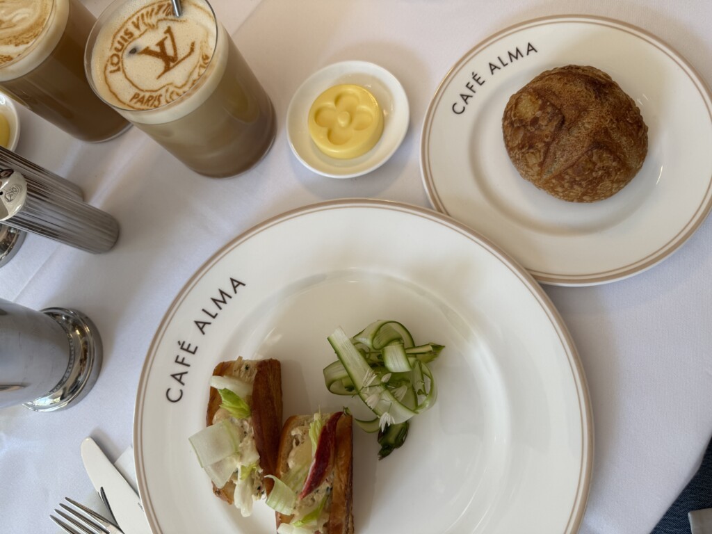 Louis Vuitton Alma Cafe and Pop up Hotel Coffee, LV butter and lunch menu 