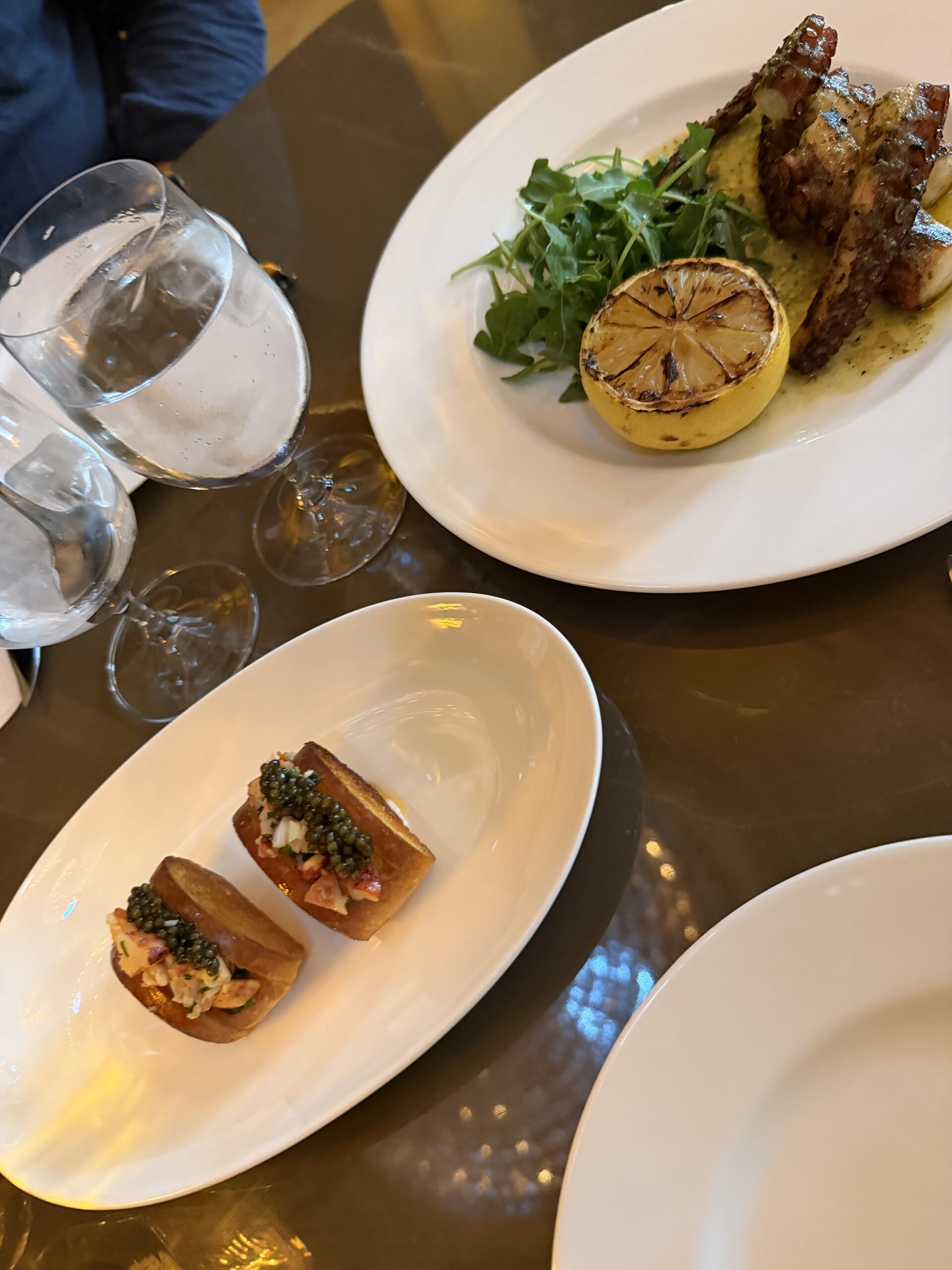 RH Mayfair Review lobster rolls and octopus 